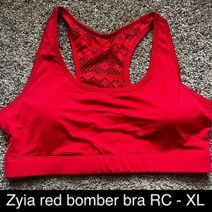 Zyia red bomber bra RC - size XL